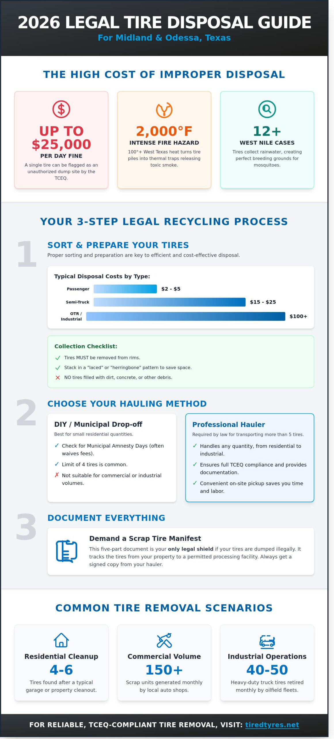 How to Get Rid of Old Tires in Odessa & Midland, TX: 2026 Disposal Guide